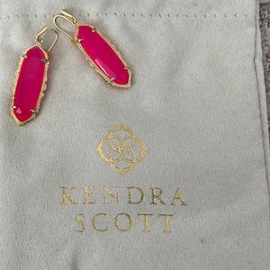 Kendra Scott earrings hot pink stone